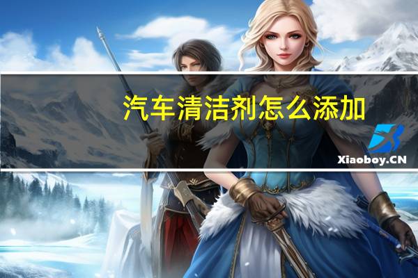 汽车清洁剂怎么添加
