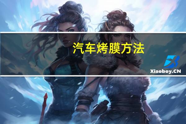 汽车烤膜方法