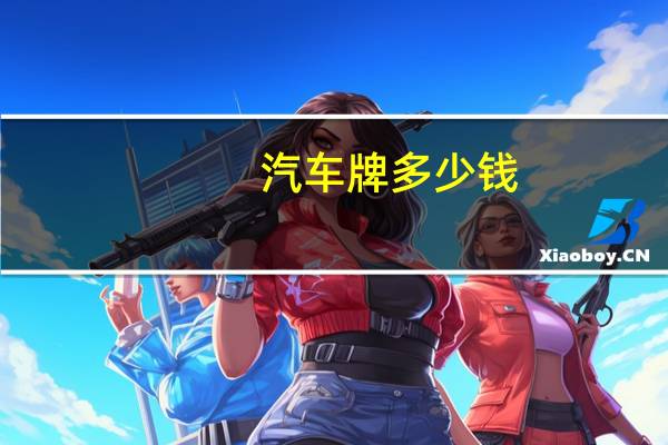 汽车牌多少钱
