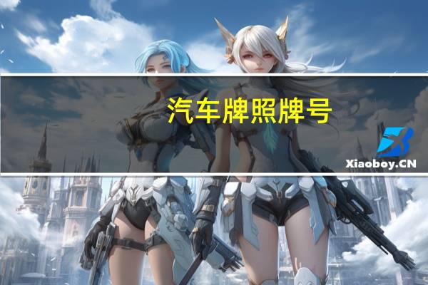 汽车牌照牌号