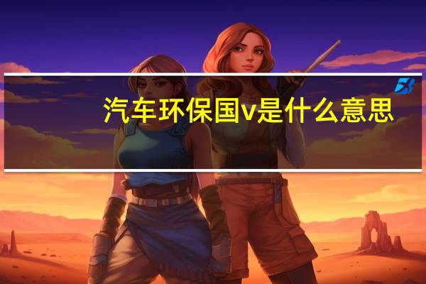汽车环保国v是什么意思