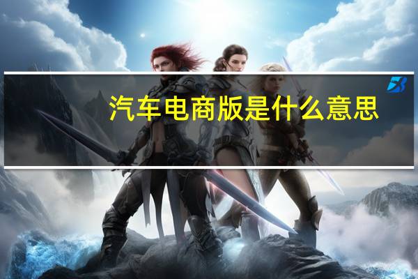 汽车电商版是什么意思