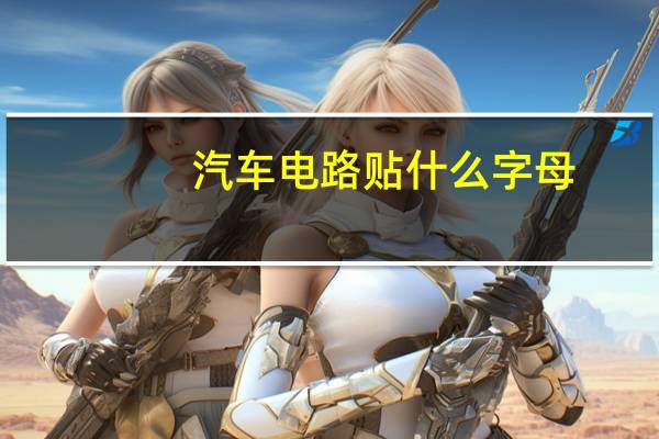 汽车电路贴什么字母