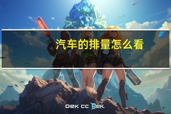 汽车的排量怎么看