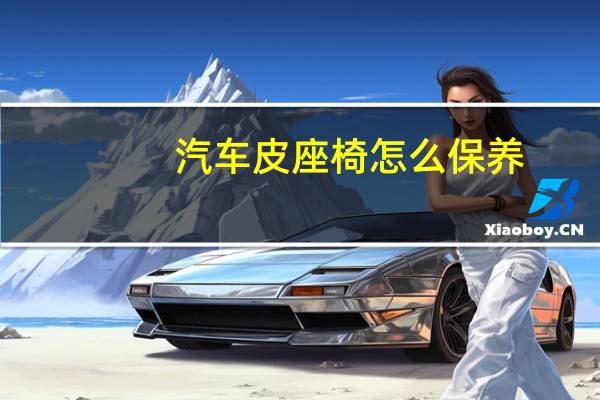 汽车皮座椅怎么保养