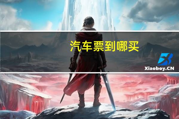 汽车票到哪买