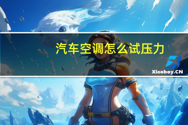汽车空调怎么试压力