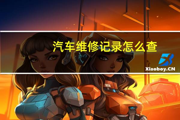 汽车维修记录怎么查