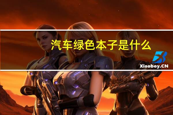 汽车绿色本子是什么