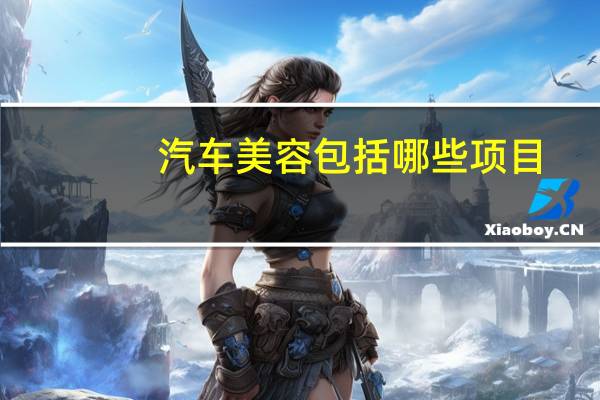 汽车美容包括哪些项目