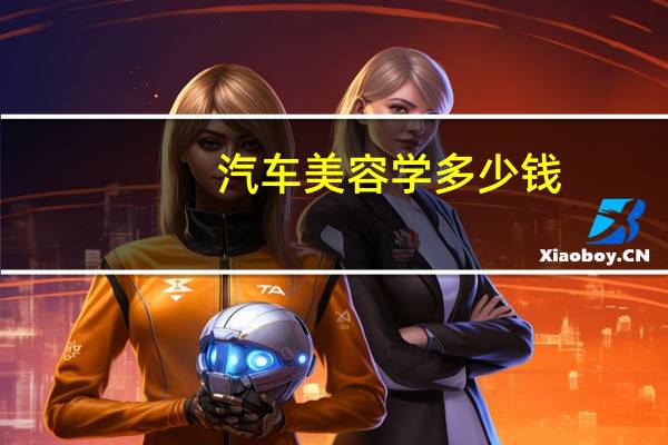 汽车美容学多少钱