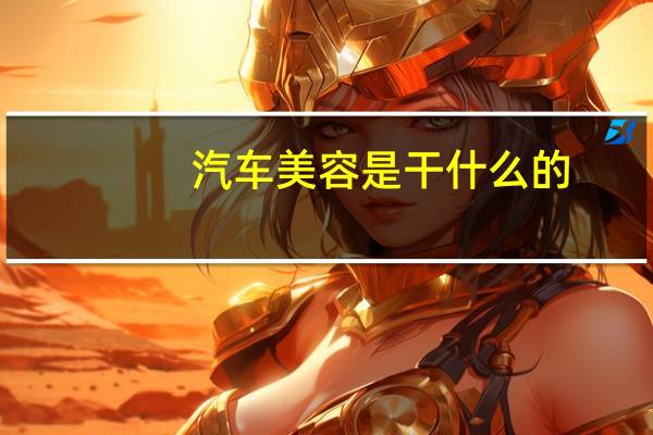 汽车美容是干什么的
