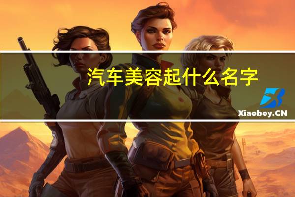 汽车美容起什么名字