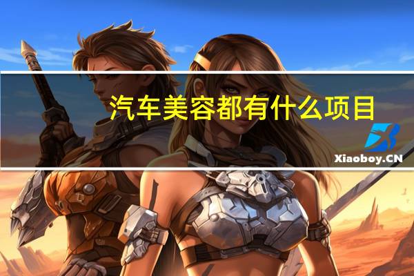 汽车美容都有什么项目