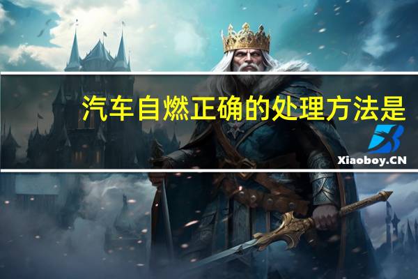 汽车自燃正确的处理方法是