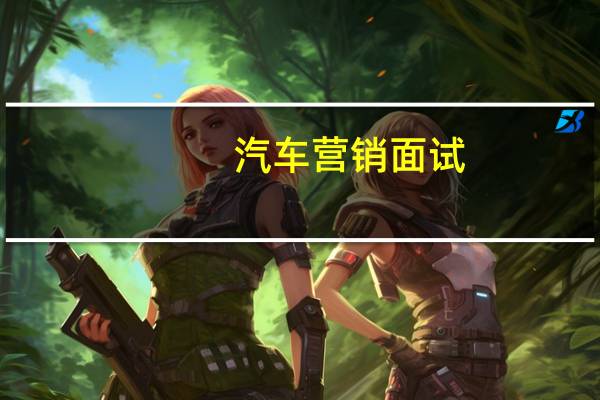 汽车营销面试