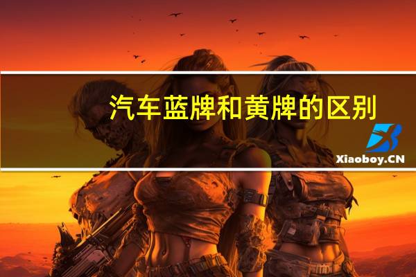 汽车蓝牌和黄牌的区别