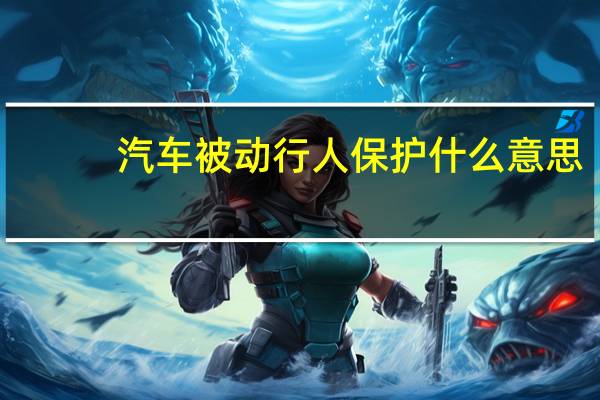 汽车被动行人保护什么意思