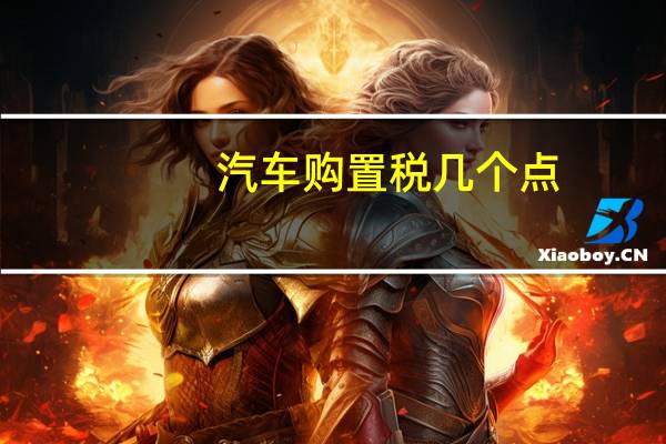 汽车购置税几个点