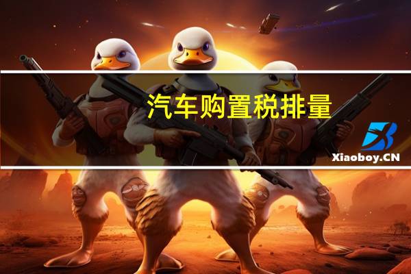 汽车购置税排量