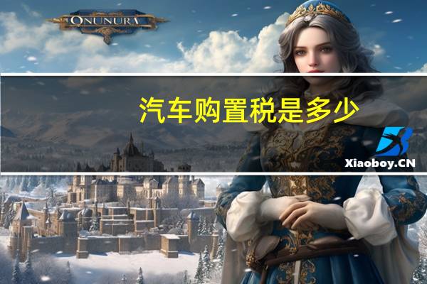 汽车购置税是多少
