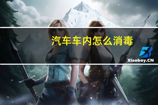汽车车内怎么消毒