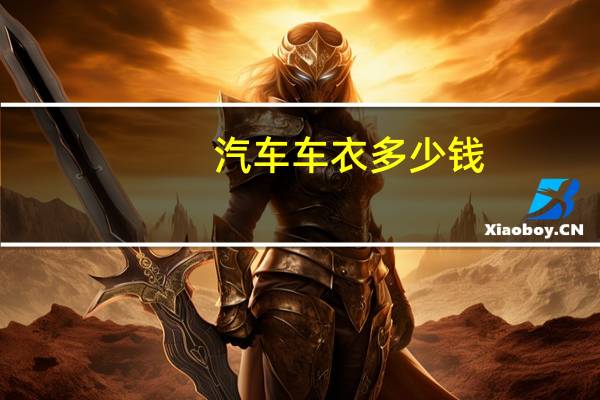 汽车车衣多少钱