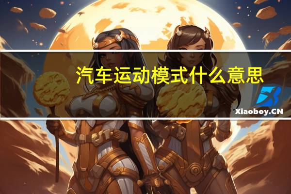 汽车运动模式什么意思