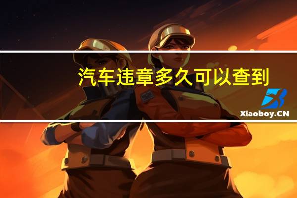 汽车违章多久可以查到