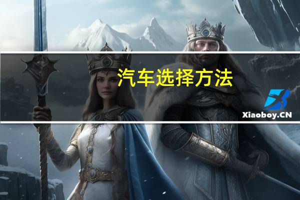 汽车选择方法