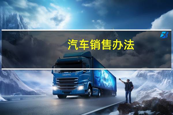 汽车销售办法