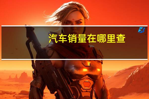 汽车销量在哪里查