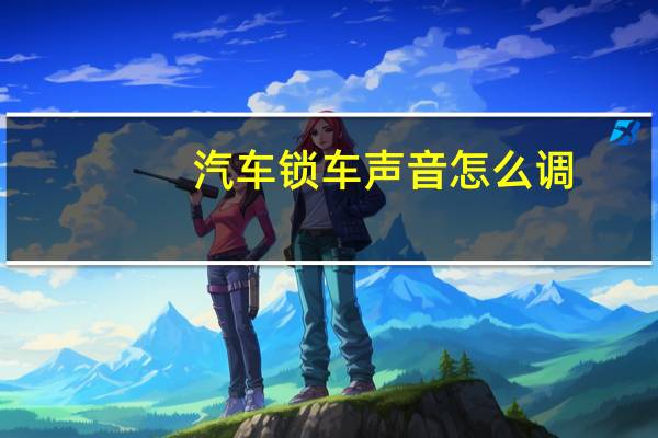 汽车锁车声音怎么调