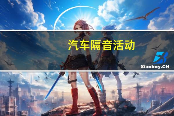 汽车隔音活动