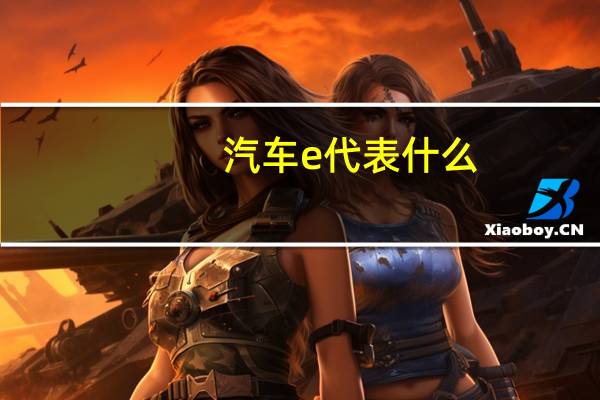 汽车e代表什么