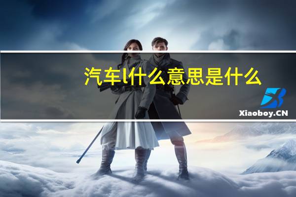 汽车l什么意思是什么