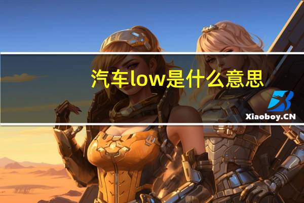 汽车low是什么意思