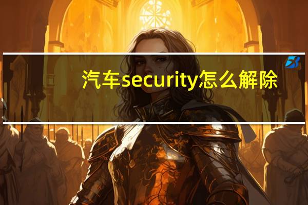 汽车security怎么解除