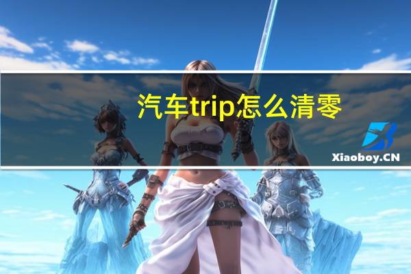 汽车trip怎么清零