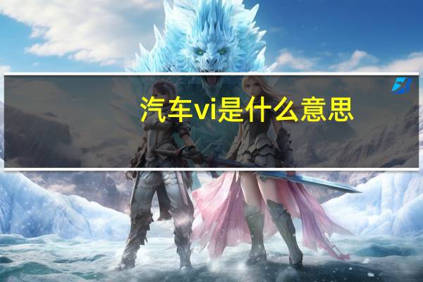 汽车vi是什么意思