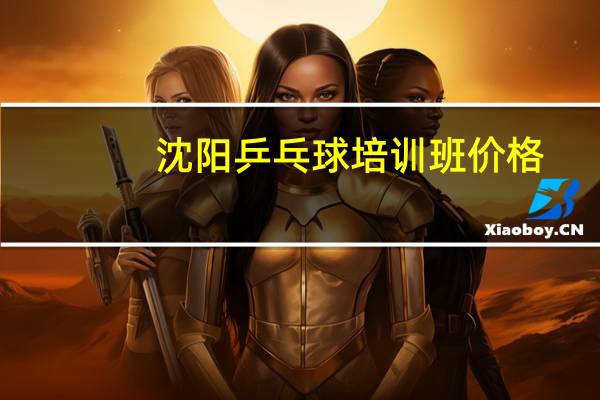 沈阳乒乓球培训班价格