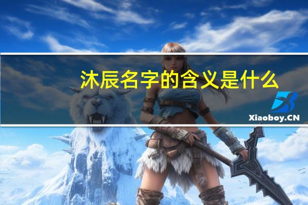 沐辰名字的含义是什么