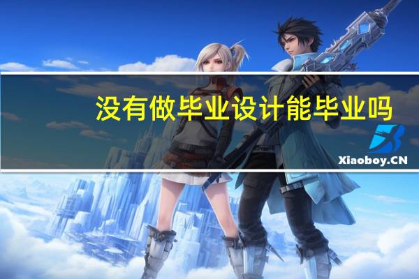 没有做毕业设计能毕业吗