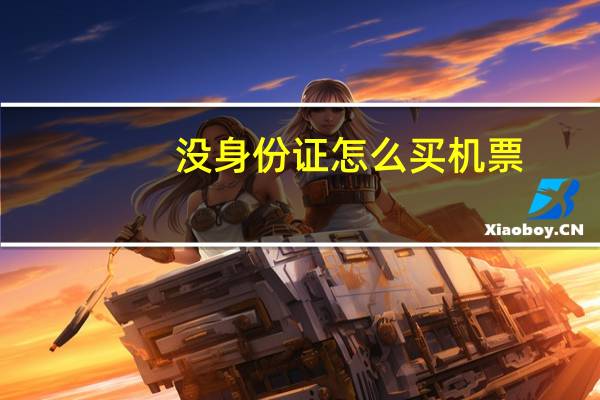 没身份证怎么买机票