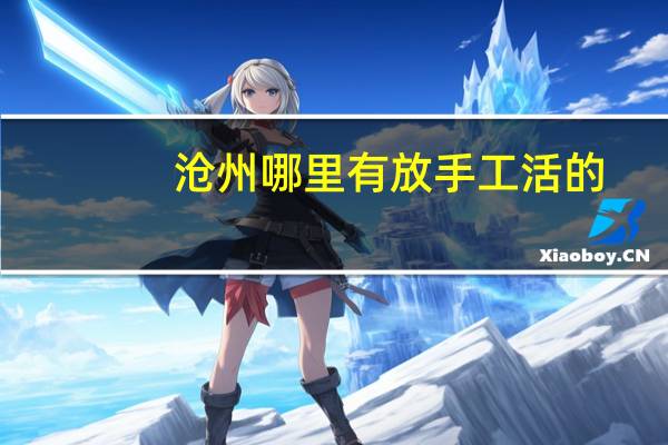 沧州哪里有放手工活的