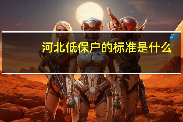 河北低保户的标准是什么