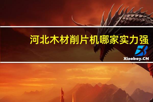 河北木材削片机哪家实力强
