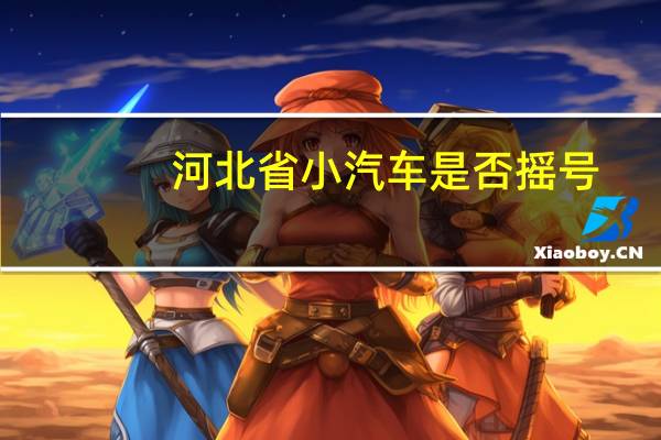 河北省小汽车是否摇号