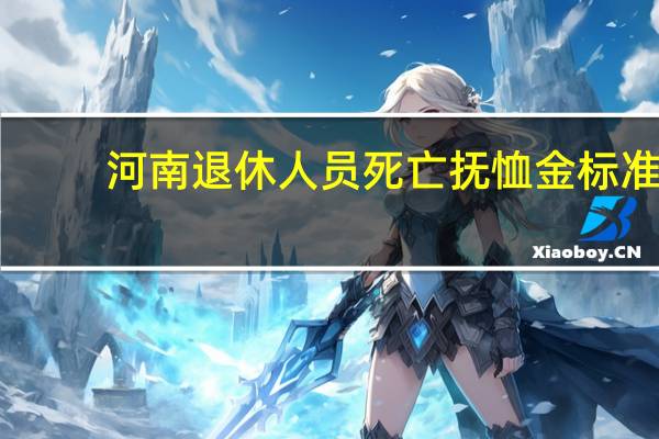 河南退休人员死亡抚恤金标准