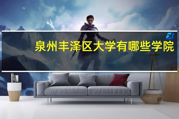 泉州丰泽区大学有哪些学院